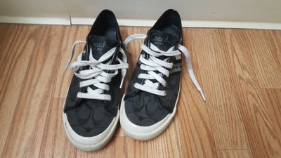 black coach tennis shoes