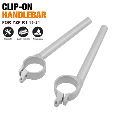 YZF-R1 2015-2016 純正シート4mmフライス加工ハンドルセット Handlebar Handle Bar Clip On Silver Fit For Yamaha YZFR1 YZF R1
