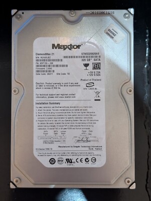 Maxtor 320GB 3.5'' 7200RPM SATA 2PC Desktop Hard Drive HDD
