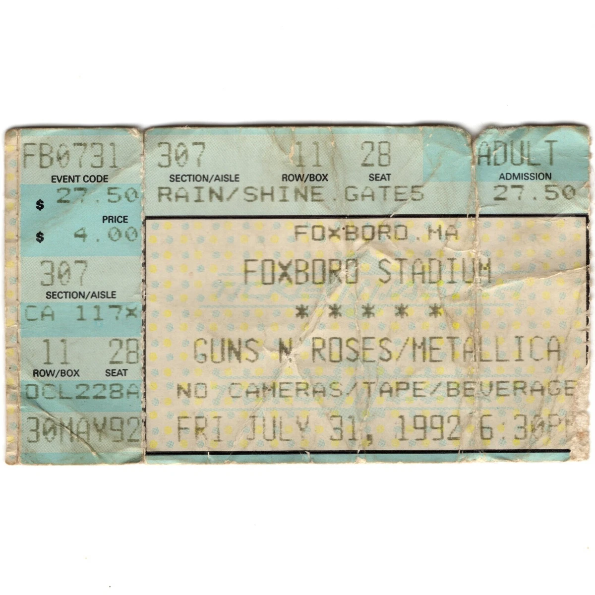 Guns N Roses Ticket Stub for sale | eBay