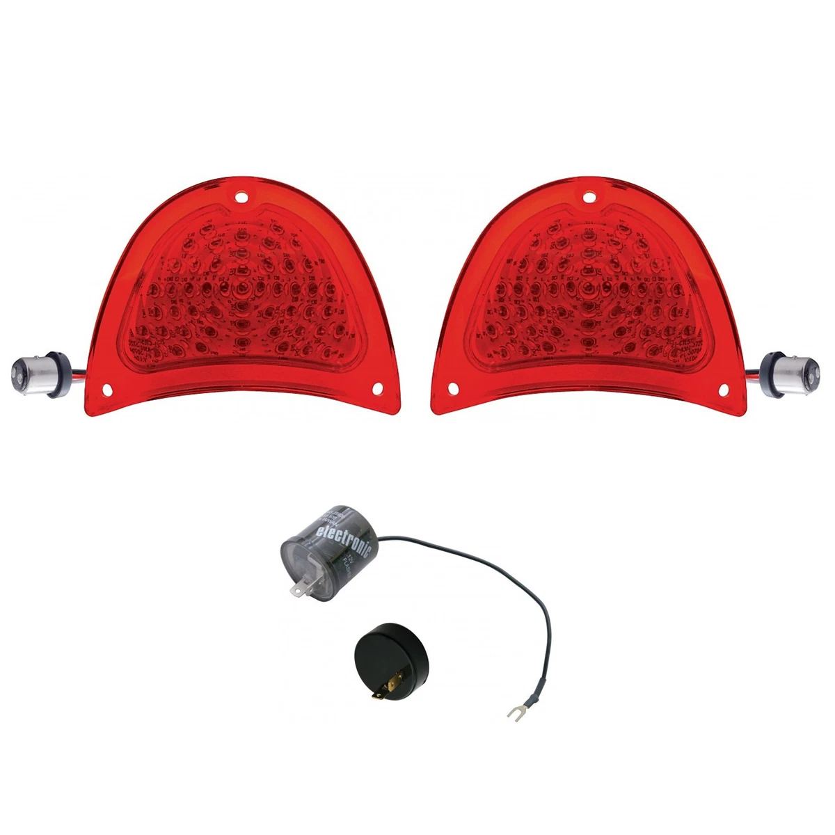 57 1957 Chevy Bel Air 210 150 Red LED Tail Brake Light Lamp Lens
