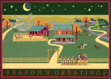 Season's Greetings Western Ranch 16 Boxed Christmas Cards by LPG Greetings
