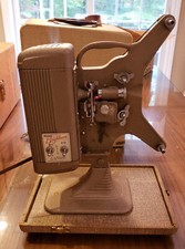 Vintage KEYSTONE BRIGHTBEAM K-70C 8mm Movie Projector, Portable Case, Box
