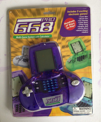 Pro 668 Handheld Multi-Game System with Calculator Purple Sealed New in package