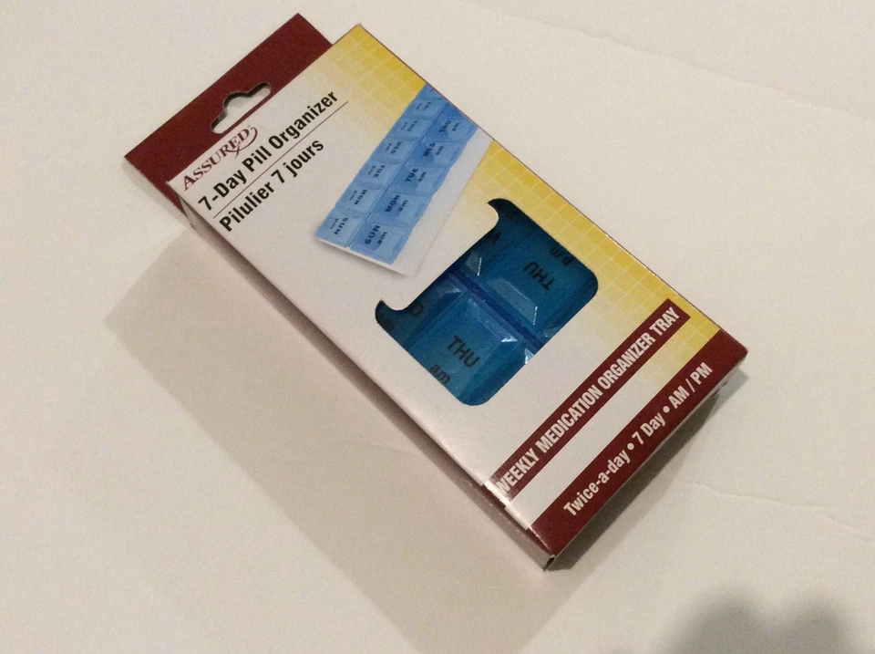 Большой отсек коробка для таблеток 7 дней органайзер для хранения лекарств контейнер футляр AM PM - Изображение 2 из 2