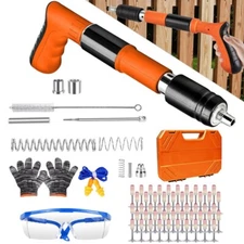 Powerful Concrete Nail Gun Air Nailer Nail Wall Fastening Tool+50PCS Round Nails