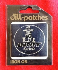 1pc INUIT Spirit Iron-On Applique Dill Patches Blue & Tan 2-1/8" x 1-7/8" New