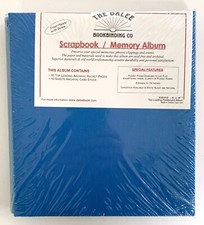 Dalee Bookbinding Co 6" x 8.5" Scrapbook Album 10 Page Protectors ROYAL BLUE