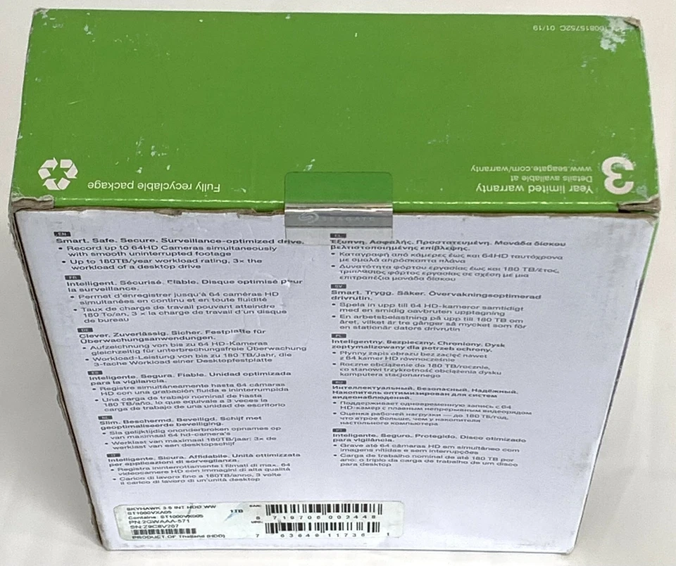 Seagate Skyhawk 3.5" Internal Drive ST1000VXA05 - Image 2 of 4