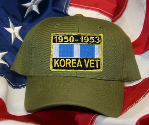KOREAN WAR VETERAN HAT PATCH CAP 1950-1953 RIBBON US ARMY MARINES NAVY AIR FORCE - Picture 7 of 16