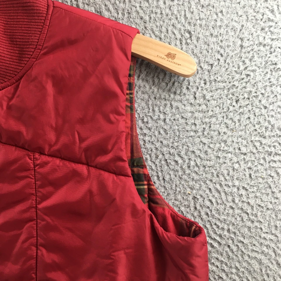 Chaleco Ralph Lauren Para Hombre Mediano Rojo Cremallera Completa Bolsillos Sin Mangas Informal Acolchado Foto 4 de 4