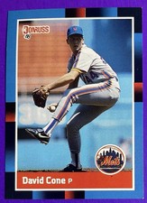 1988 Donruss David Cone (Last line begins with ...Sidelined) #653