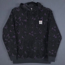 Vision Street Wear Hoodie Mens Large All Over Print Fleece Skater Pullover