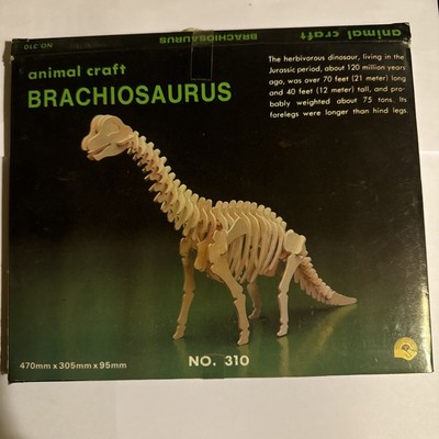 Puzzle 3D Puzzle Brachiosaurus Dinosaur Wood Craft Construction Kit -52pc Pack