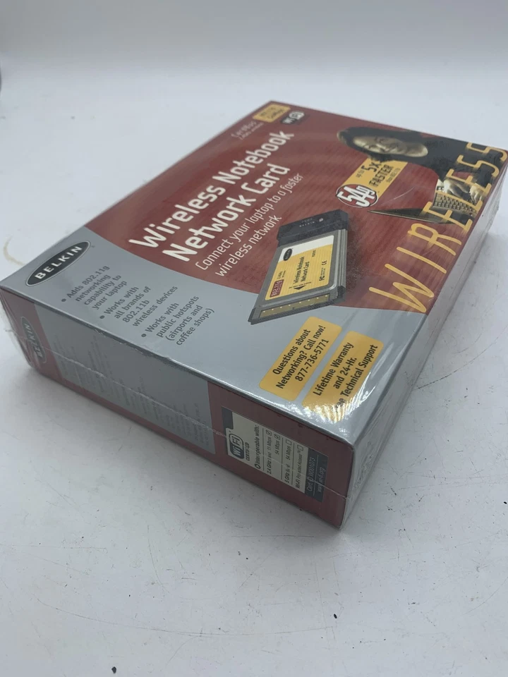 NUEVO SELLADO Belkin F5D7010 Tarjeta de Red Inalámbrica Notebook ~ ENVÍO GRATUITO Foto 2 de 4