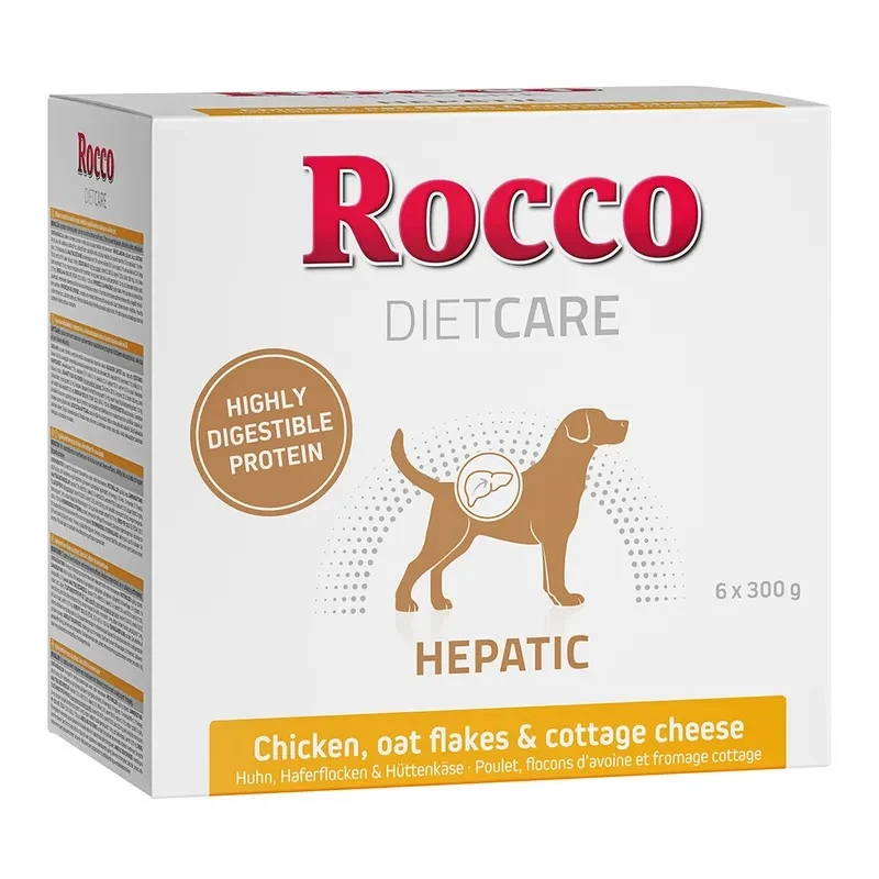 Rocco Diet Care Hepatic Chicken & Cottage Cheese Wet Dog Food 12 x 300g *POUCHES