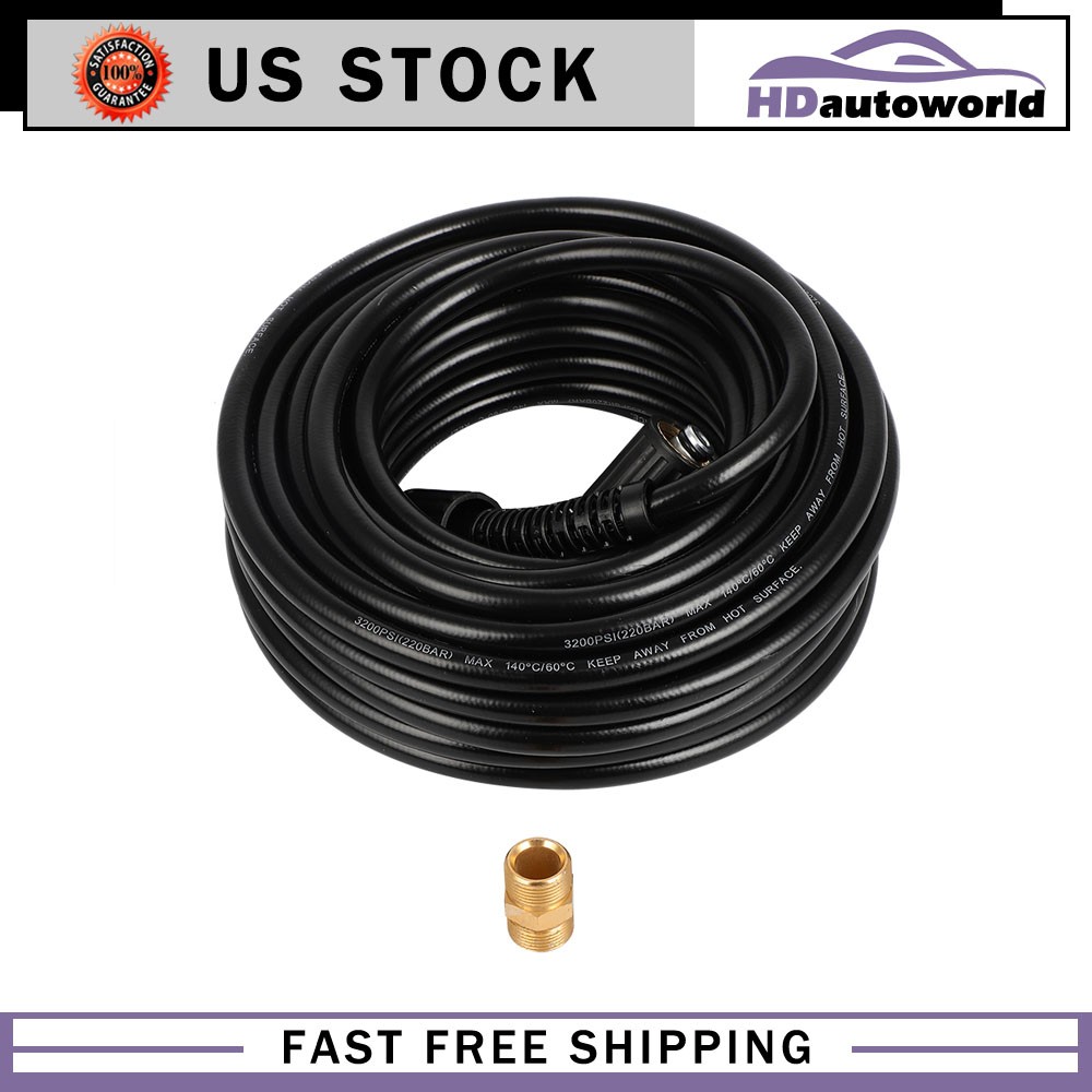 50FT Replacement Cold & Hot High Power Pressure Washer Hose 3200PSI