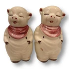 Shawnee Pottery Smiley Pig 5” Salt Pepper Shakers AS IS