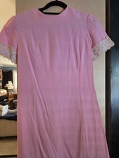 Audrey Hepburn 60's Pink Short sleeve Pink Linen Dress friend Sydney Guilaroff