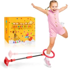 Ankle Skip Ball for Kids - Foldable Flash Wheel Skip Ball, Outside Game Toys for