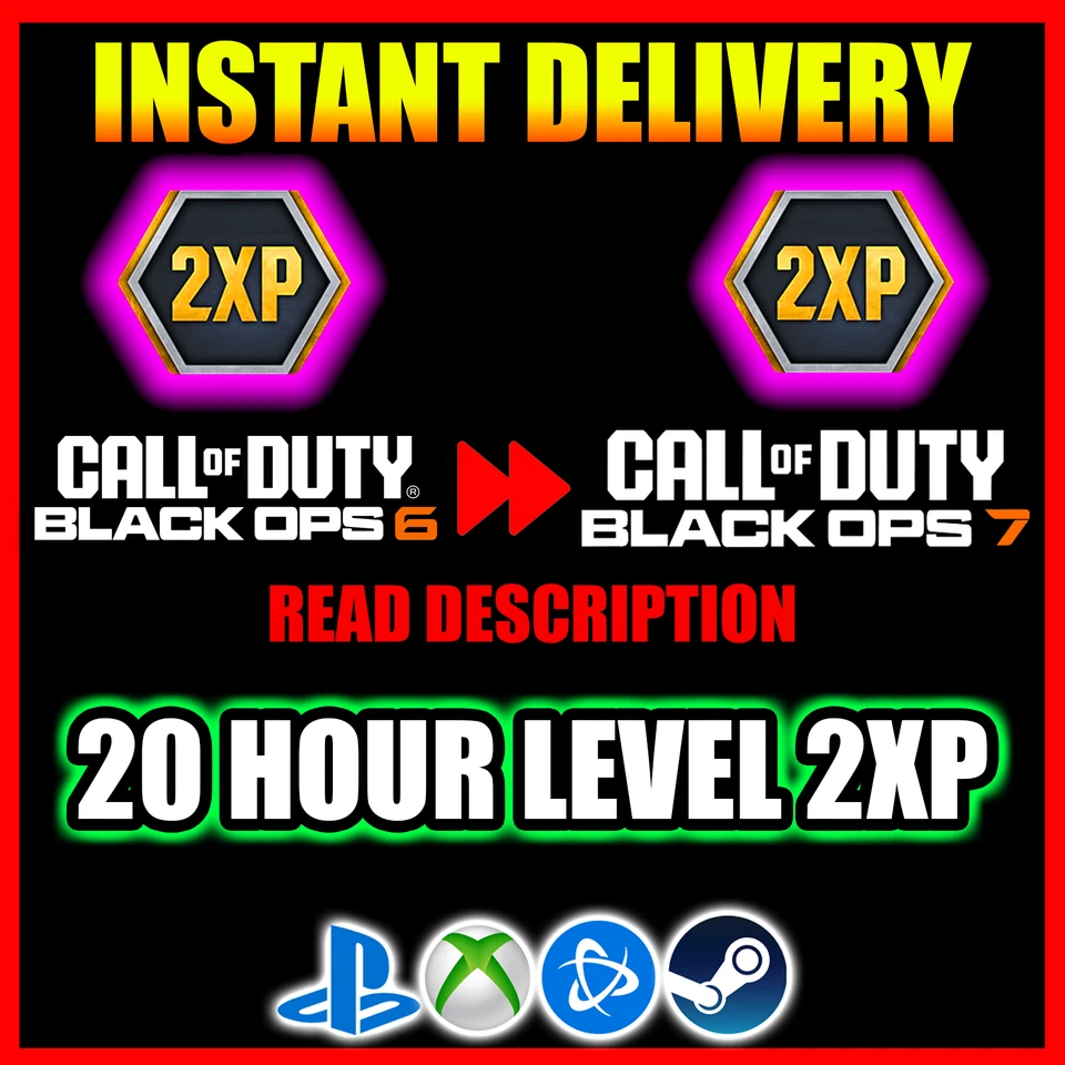 Black Ops 7 Double XP (BO6) LEGACY CODES | COD BO7 Level Up 2XP [20 Stunden]