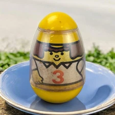 Vintage 1978 Playskool Hasbro Weebles Yellow Figure #3 Boy Part Speedway Sports