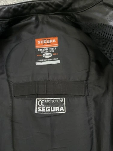 Vintage Segura Leather Racing Jacket Motul Total Dunlop Patches Biker Size M / 3 image 6