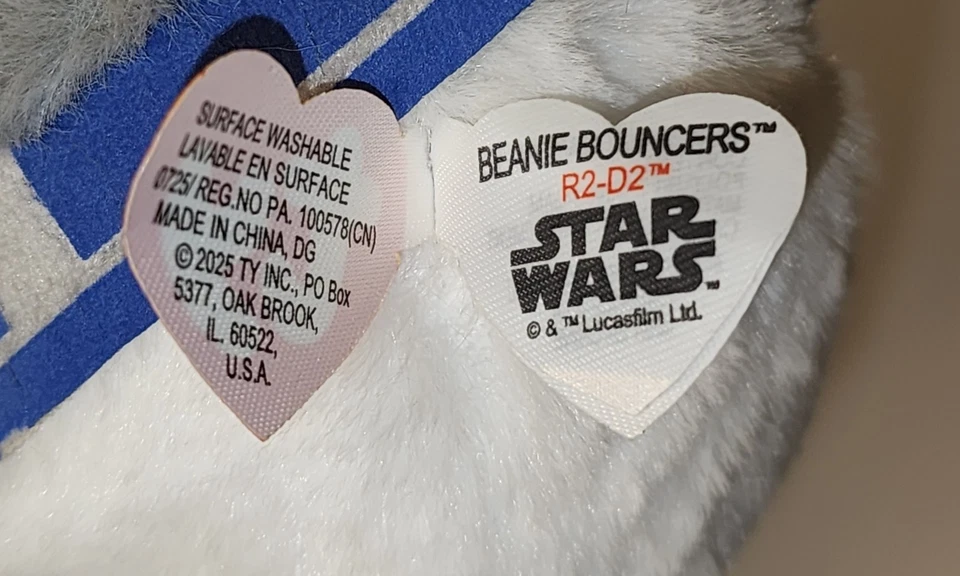 Ty Beanie Bouncers - R2-D2 the Drod (Star Wars)(3-4 Inch) NEW Bouncy Ball Toy - Image 4 of 4