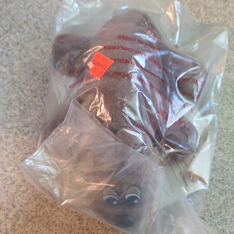 Tonka Pound Puppies Small Brown Plush 1986 in Original Packaging