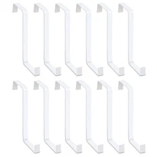GameXcel Over the Door Hooks, 12 Pcs, White Metal, 100% Metal, Classic Style,...