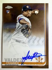 2019 Topps Chrome #RA-FV FRAMBER VALDEZ Auto Rookie Autograph Astros On-Card SP. rookie card picture