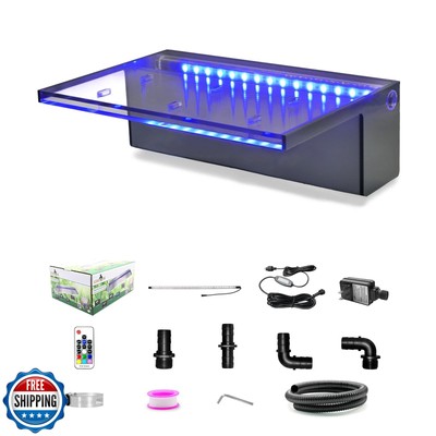 LONGRUN Waterfall Spillway Multi-Color LED Light Outdoor Pool Fou