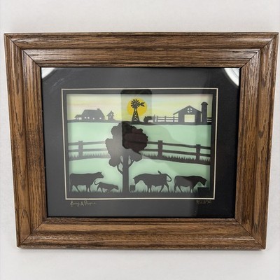 1992 Jerry Payne Razor Paintings 3D Paper Art Framed & Signed/Numbered-Vintage