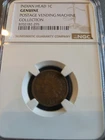 1897 Indian Head Cent NGC Details Genuine Postage Vending Machine