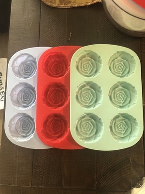 DIY 6 Cavity Rose Shaped Silicone Handmade Soap Mold for Soap Making US Seller