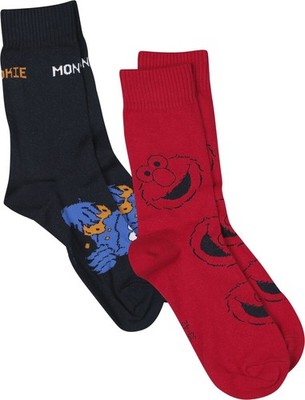 Sesame Street Socken Unisex Cookie Monster und Elmo - 2er Set multicolor