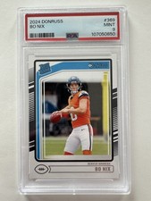 🔥 2024 Donruss Bo Nix Rated Rookie RC #369 PSA 9 Mint Broncos 🔥