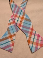 Bowtie Men Colorful Plaid 37"x 2.5" Wide Tie Madness Cotton USA T10