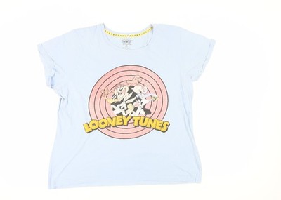 Unisex Erwachsene UK Größe 18-20 Looney Tunes blau Basic T-Shirt