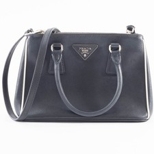 PRADA Galleria Saffiano Leather Crossbody Shoulder Bag Convertible Handbag Black