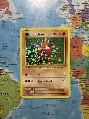 Pokémon Hitmonchan - #7/102 Holo Rare- Base Set - 1999 English