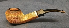 Peterson Tawny 80s Bent Bulldog Block Meerschaum Rusticated Tobacco Pipe 1970s 