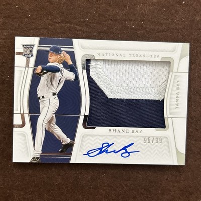 2022 National Treasures Shane Baz 2 Color Player Worn Patch On Card Auto Rpa /99