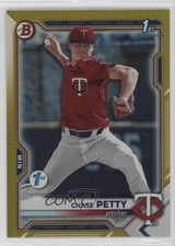 2021 Bowman Draft 1st Edition Gold Foil 10/50 Chase Petty #BD-49 0tb9