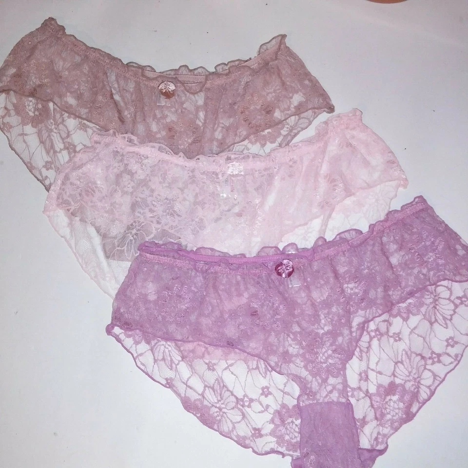 Трусики Ornella кружевные однотонные белые розовые бежевые фиолетовые - Изображение 3 из 4