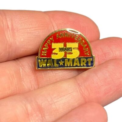 #ad #ad Walmart Lapel Pin Happy Anniversary 35 Years Flair Pinback Lanyard Pin $7.95