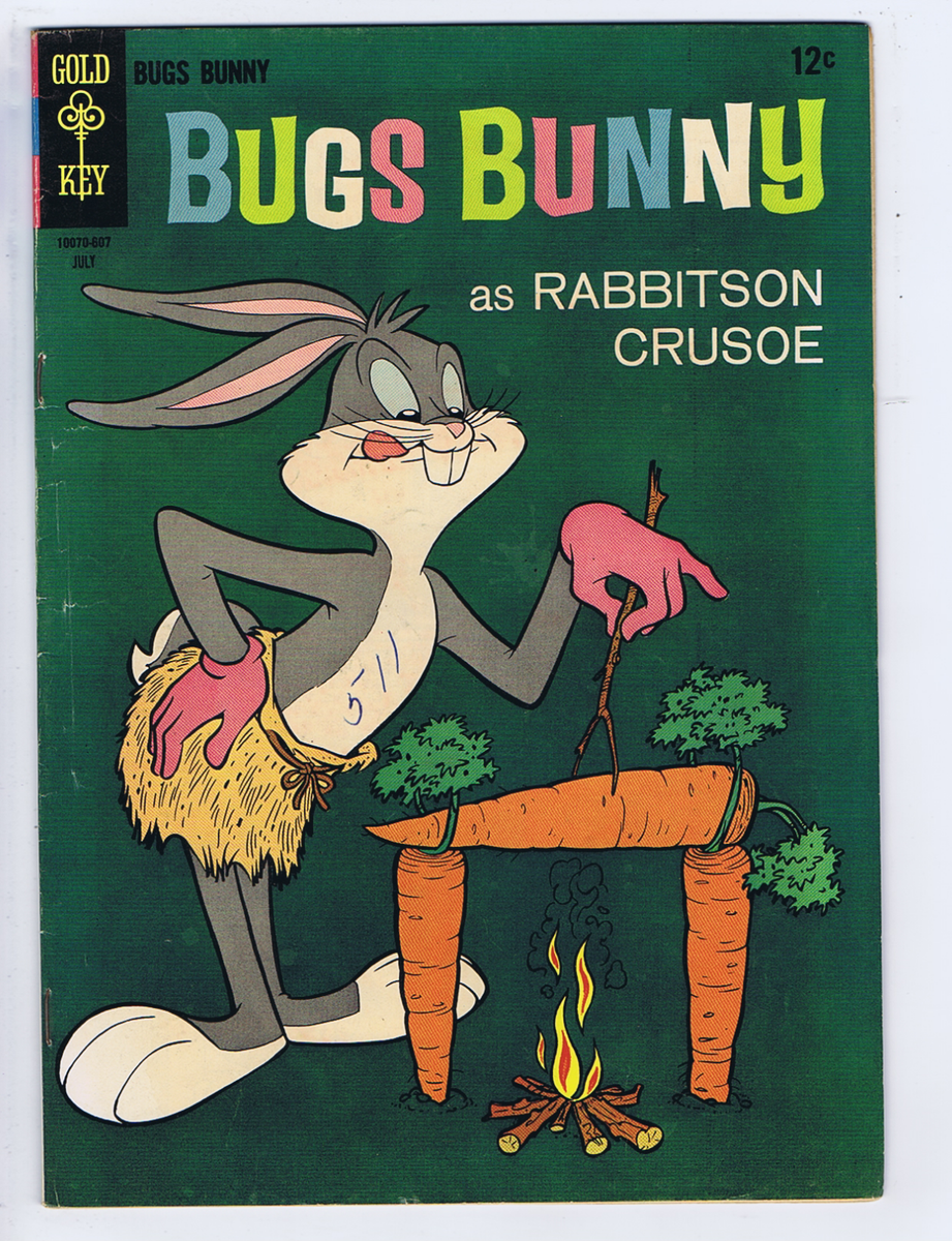 Bugs Bunny #106 Gold Key 1966 '' Bugs Bunny as Rabbitson Crusoe