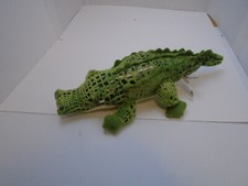 Aurora Plush Alligator Crocodile 16” Stuffed Toy Gator Green w/ Yellow Belly