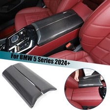 Echte Kohlefaser Mittelkonsole Armlehne Box Abdeckung Trim für BMW 5er G60 24+
