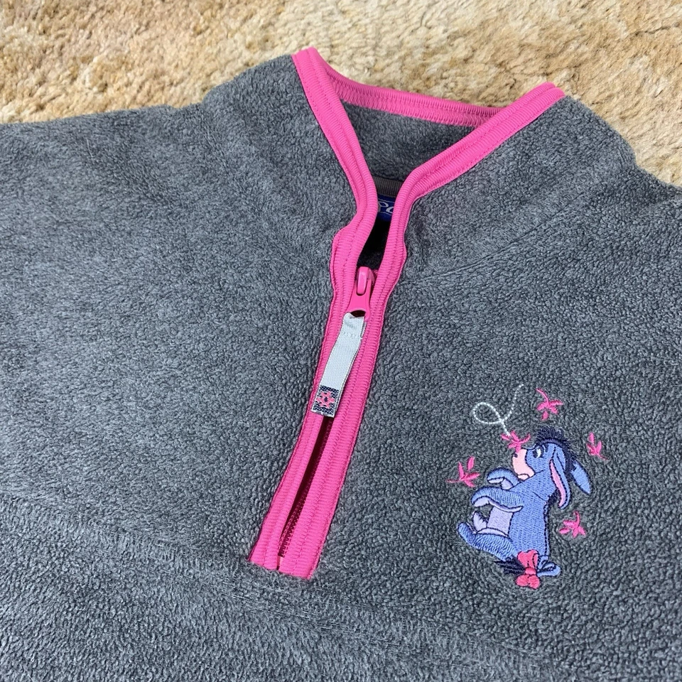 Disney Pooh Mujer Talla Grande Chaqueta Eeyore Gris y Rosa 1/4 Cremallera Pullover Foto 3 de 4